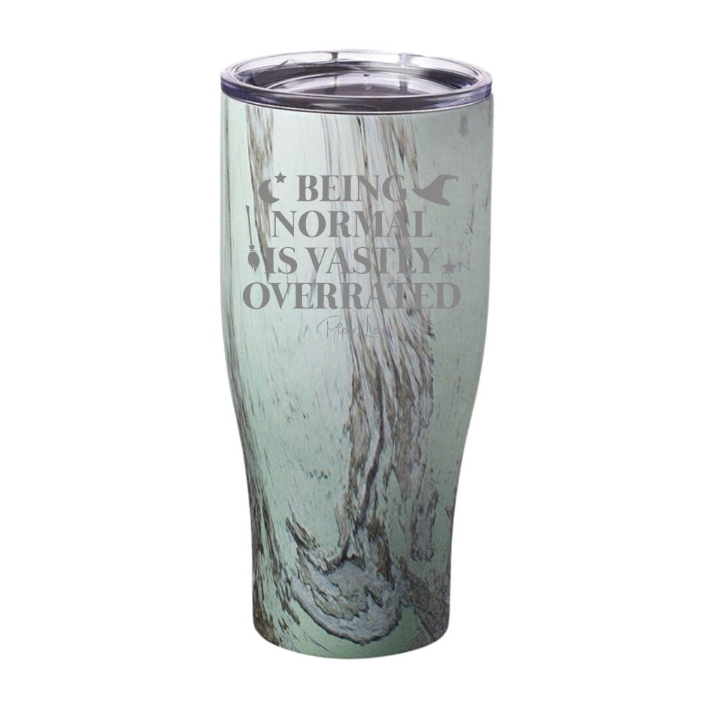 Spooky Sale | Being Normal Is Vastly Overrated Laser Etched Tumbler