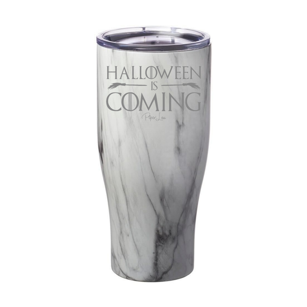 Spooky Sale | Halloween Is Coming Laser Etched Tumbler