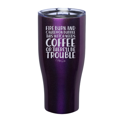 Spooky Sale | Fire Burn And Cauldron Bubble Laser Etched Tumbler