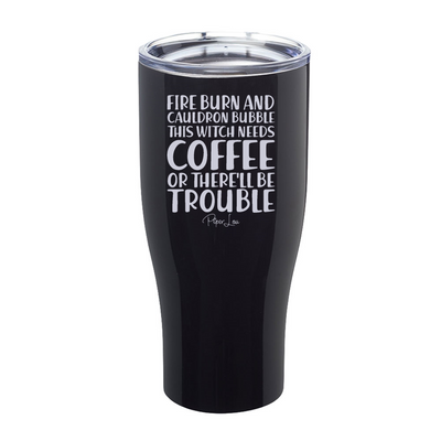 Spooky Sale | Fire Burn And Cauldron Bubble Laser Etched Tumbler