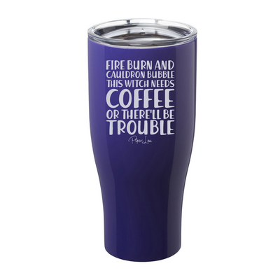 Spooky Sale | Fire Burn And Cauldron Bubble Laser Etched Tumbler