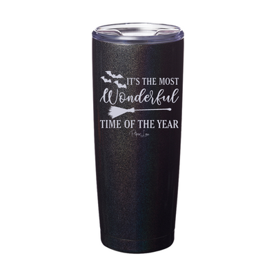 Spooky Sale | It's The Most Wonderful Time Halloween Laser Etched Tumbler