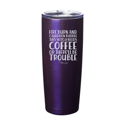 Spooky Sale | Fire Burn And Cauldron Bubble Laser Etched Tumbler