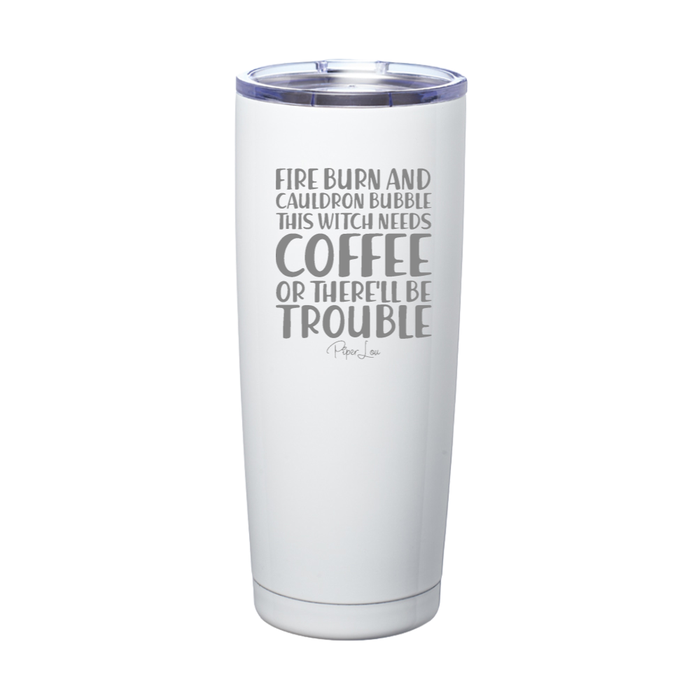 Spooky Sale | Fire Burn And Cauldron Bubble Laser Etched Tumbler