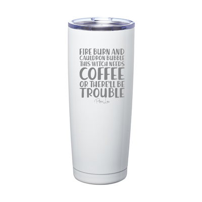 Spooky Sale | Fire Burn And Cauldron Bubble Laser Etched Tumbler