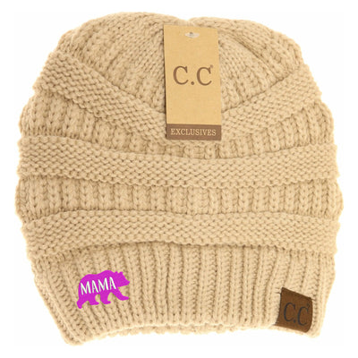 New Mama Bear C.C Thick Knit Soft Beanie