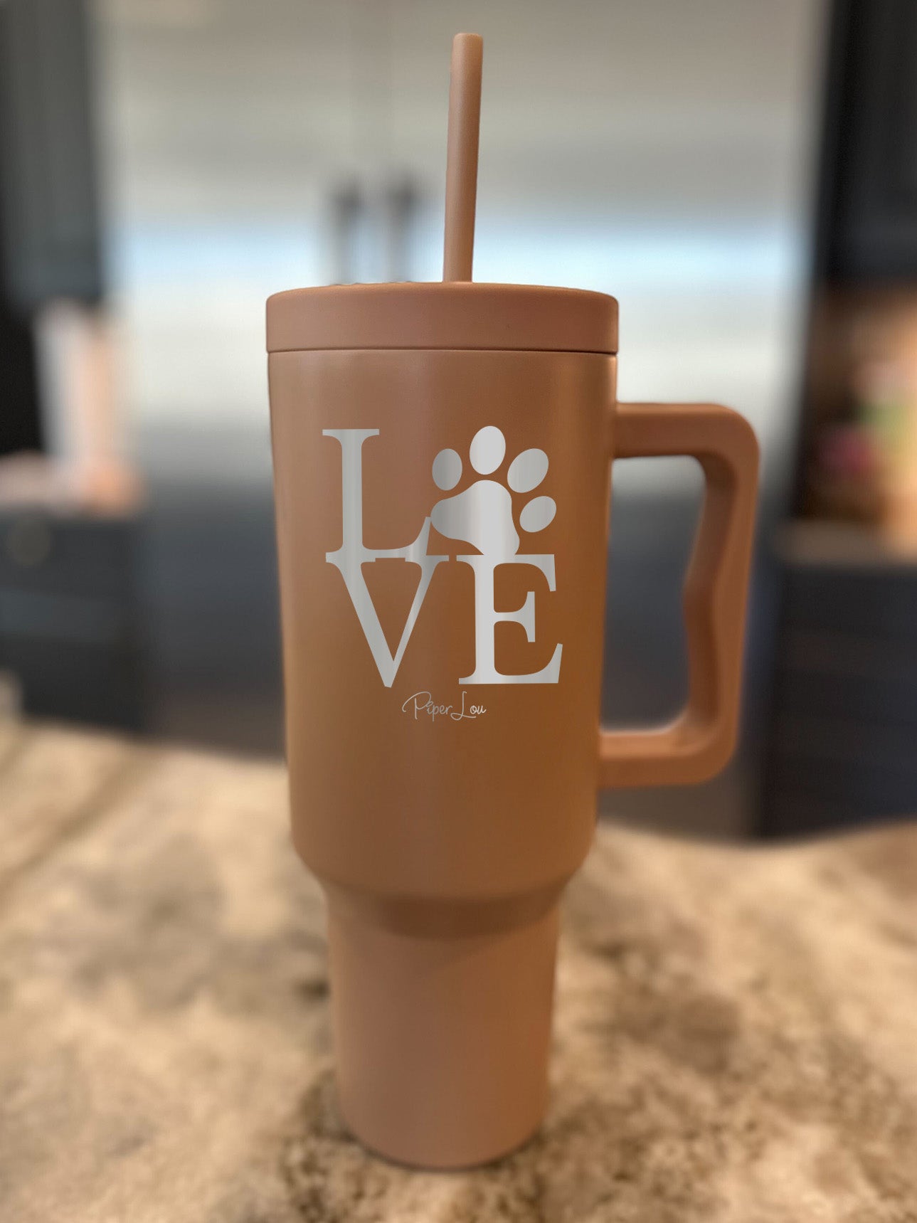 LOVE Paw Print 40oz Tumbler