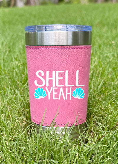 Shell Yeah Leatherette Color Print Tumbler