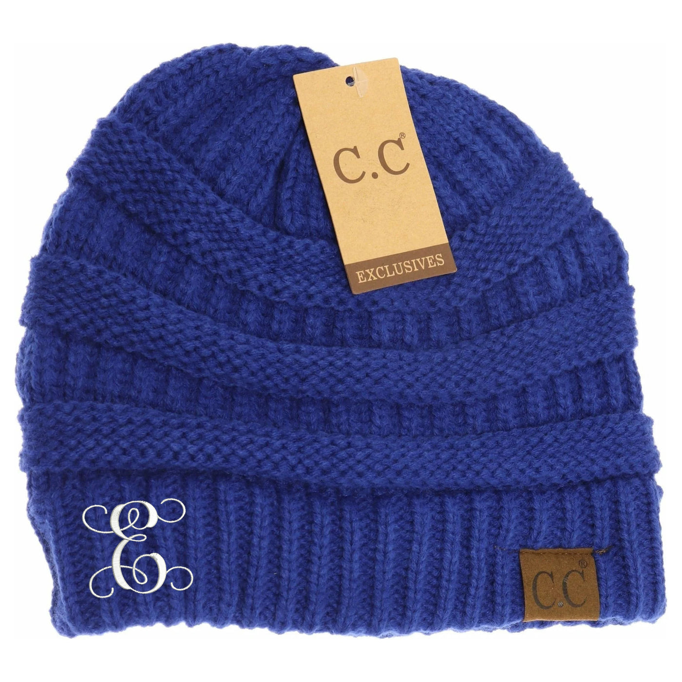 New Monogram (CUSTOM) Beanie C.C Thick Knit Soft Beanie