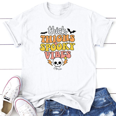 Spooky Sale | Thick Thighs Spooky Vibes Graphic Tee