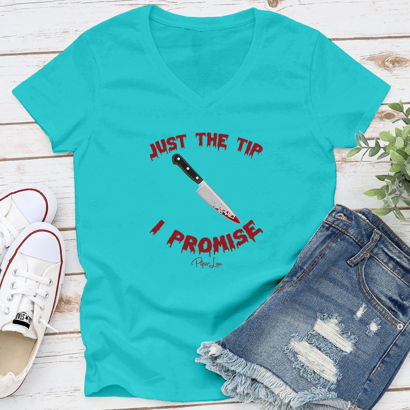 Spooky Sale | Just The Tip I Promise Knife Graphic Tee