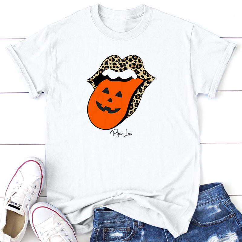 Spooky Sale | Leopard Halloween Tongue Graphic Tee