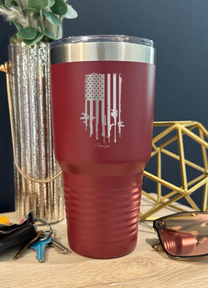 USA Gun Flag Old School Tumbler