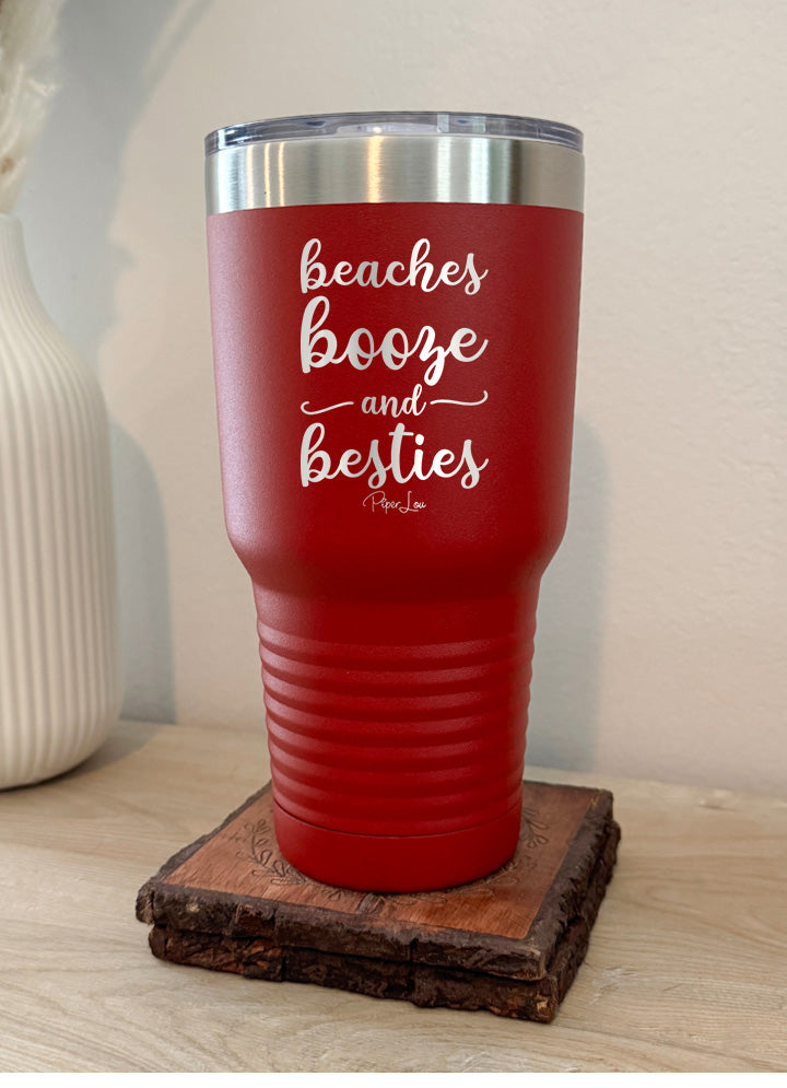 Clearance | Beaches Booze and Besties Old School Tumbler