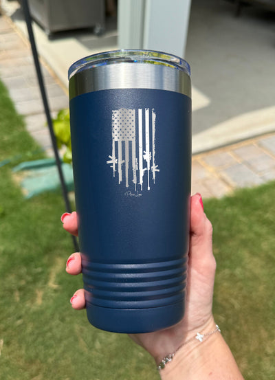 USA Gun Flag Old School Tumbler