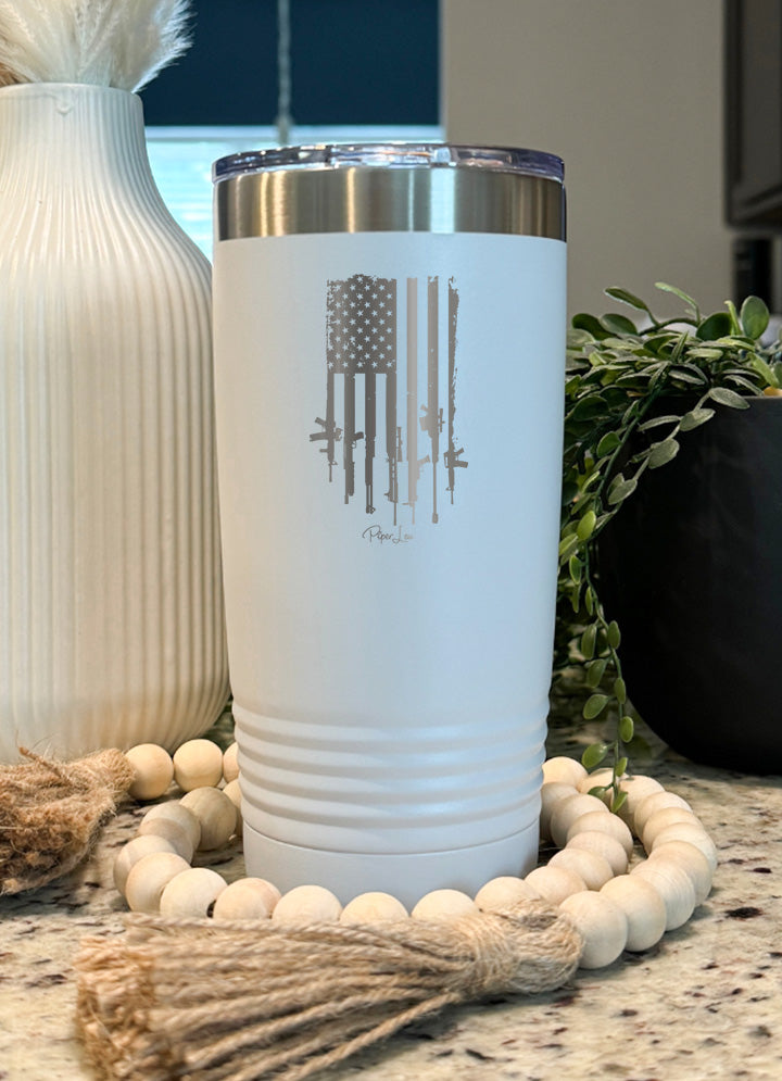 USA Gun Flag Old School Tumbler