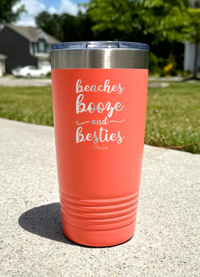 Clearance | Beaches Booze and Besties Old School Tumbler