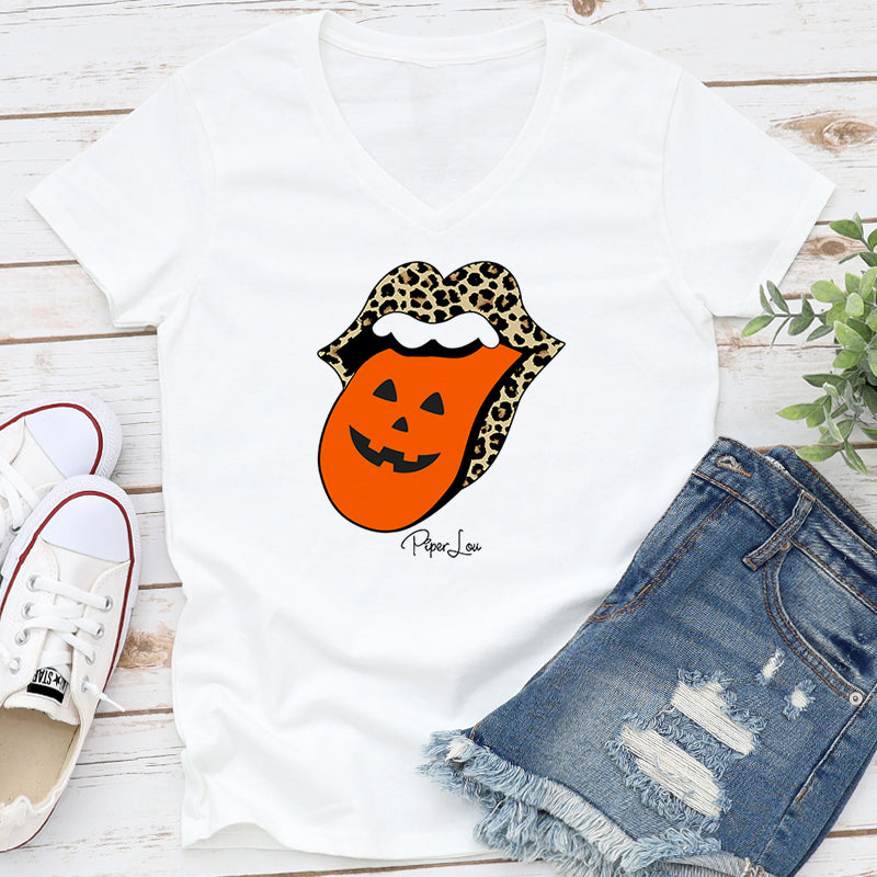 Spooky Sale | Leopard Halloween Tongue Graphic Tee