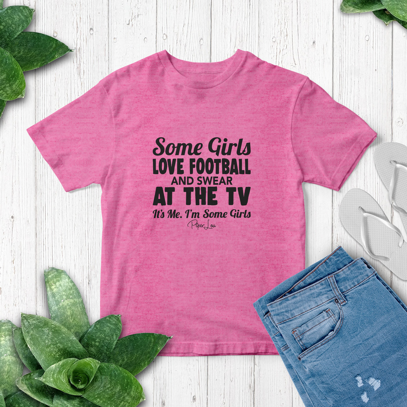 Clearance | Some Girls Love Football And Swear At The TV Softstyle Tee