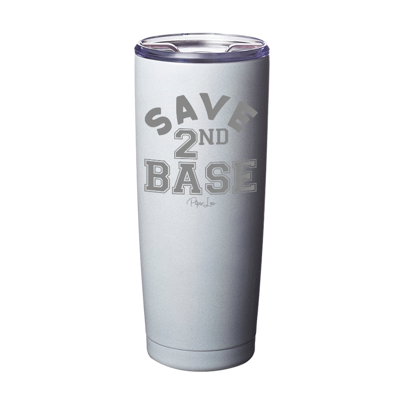 Breast Cancer Save Second Base Laser Etched Tumbler