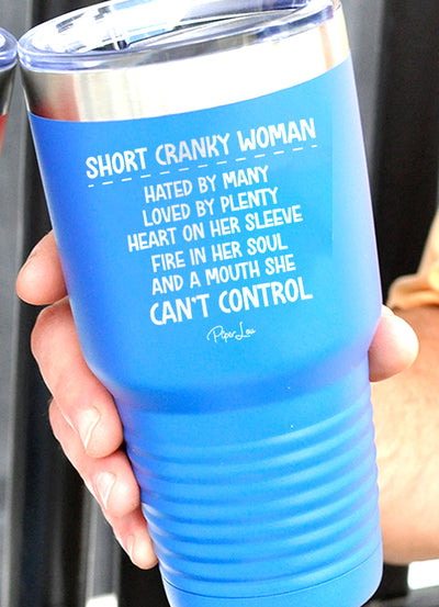 Short Cranky Woman Old School Tumbler