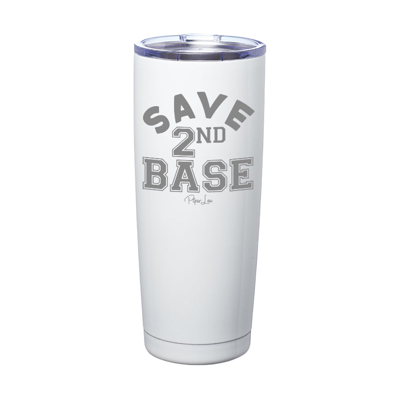 Breast Cancer Save Second Base Laser Etched Tumbler