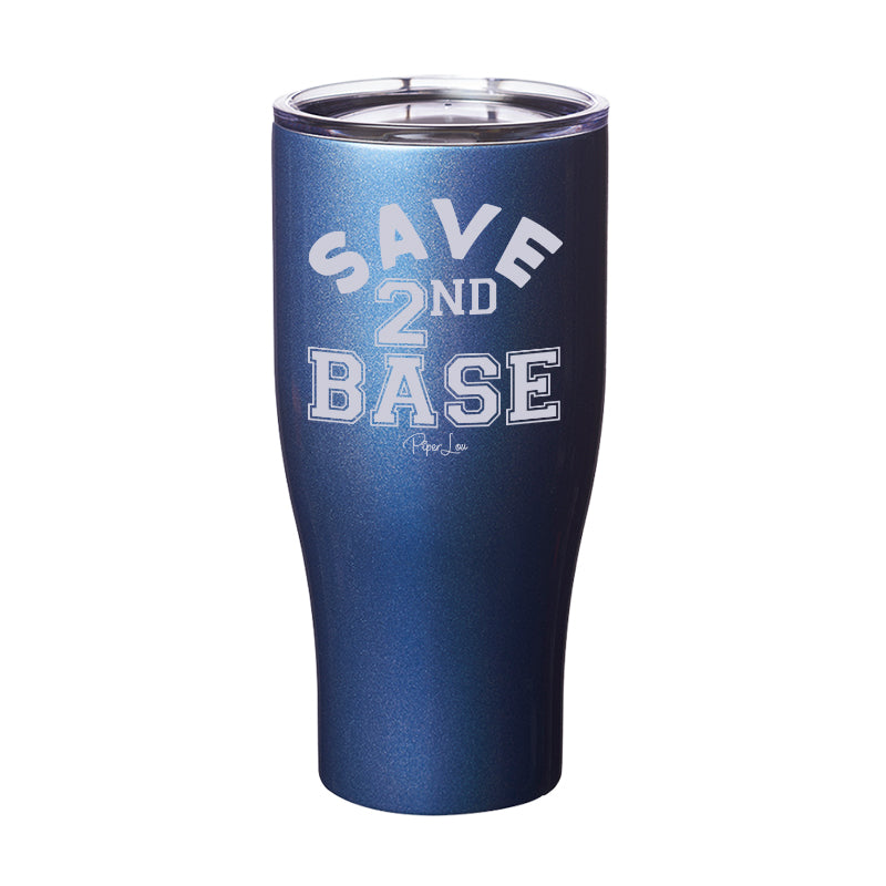 Breast Cancer Save Second Base Laser Etched Tumbler