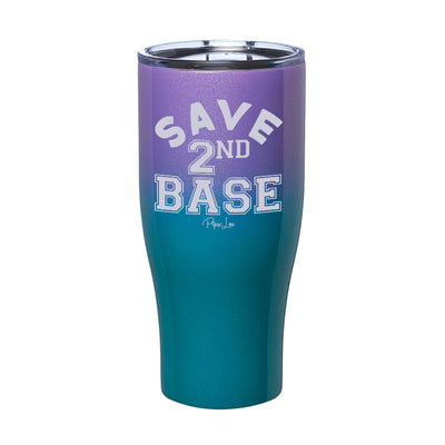 Breast Cancer Save Second Base Laser Etched Tumbler