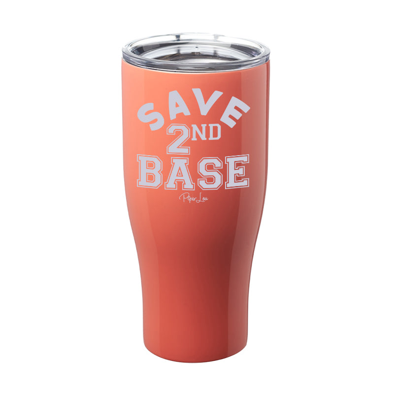 Breast Cancer Save Second Base Laser Etched Tumbler