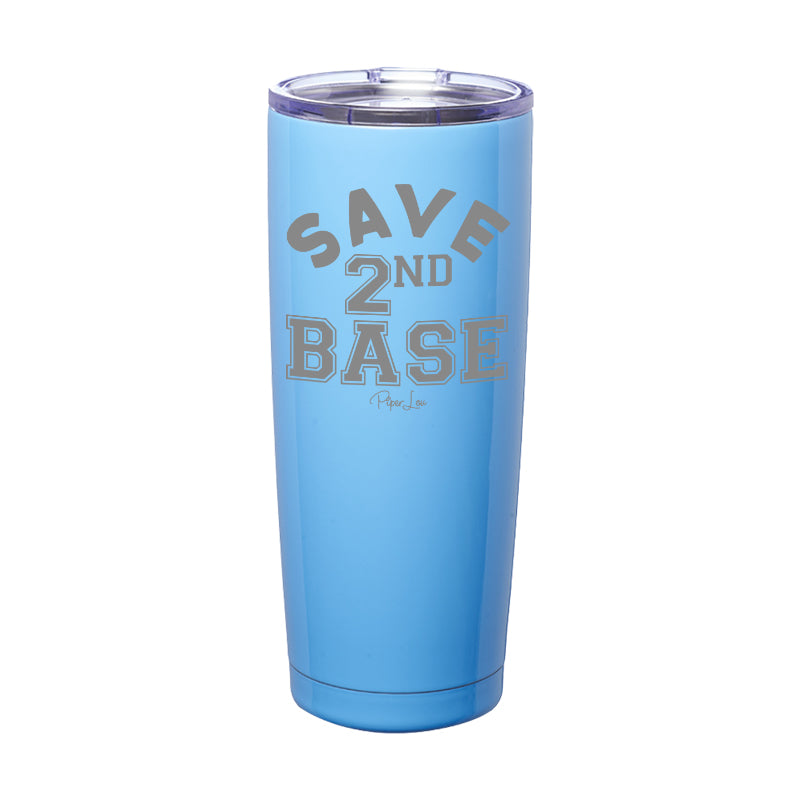 Breast Cancer Save Second Base Laser Etched Tumbler