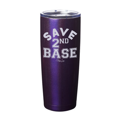 Breast Cancer Save Second Base Laser Etched Tumbler