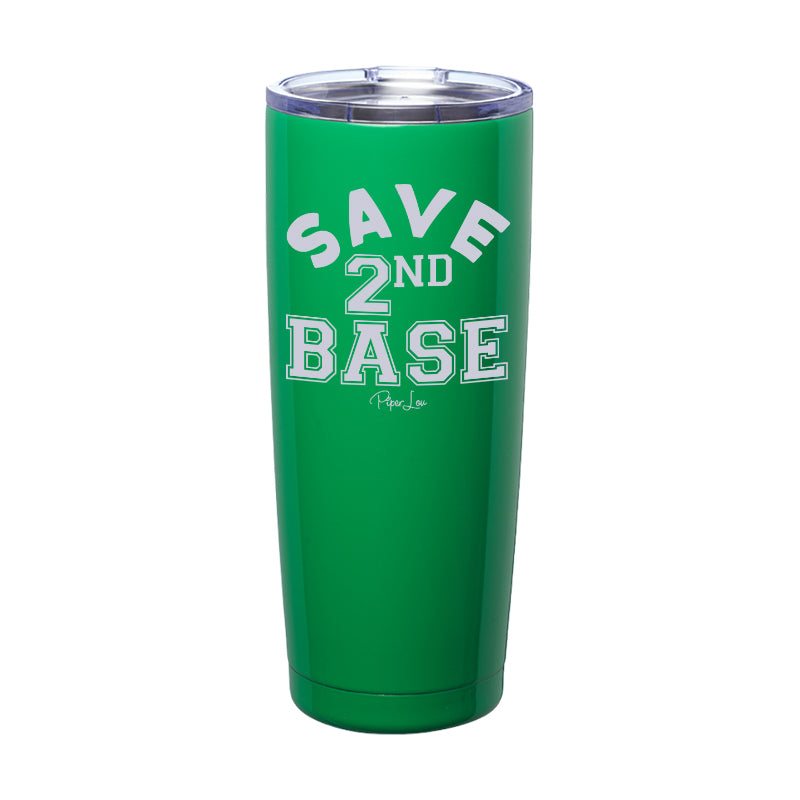 Breast Cancer Save Second Base Laser Etched Tumbler