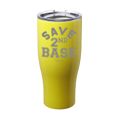 Breast Cancer Save Second Base Laser Etched Tumbler