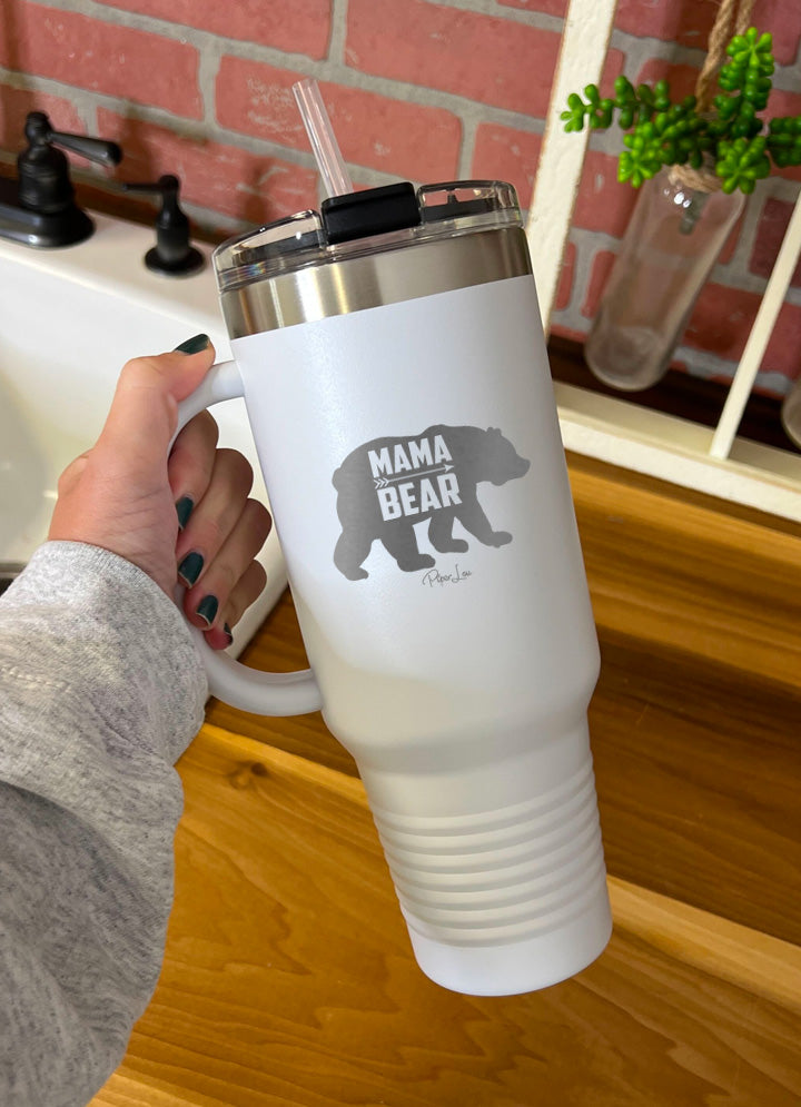 Mama Bear 40oz Tumbler with White Handle