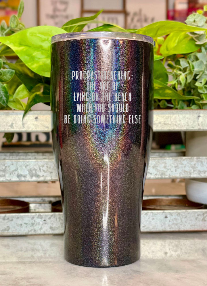 Procrastibeaching Laser Etched Tumbler