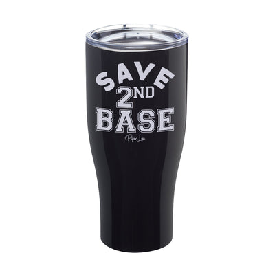 Breast Cancer Save Second Base Laser Etched Tumbler