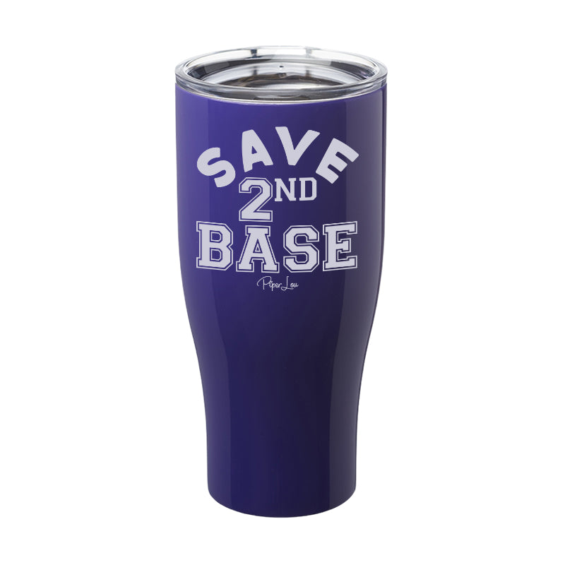 Breast Cancer Save Second Base Laser Etched Tumbler