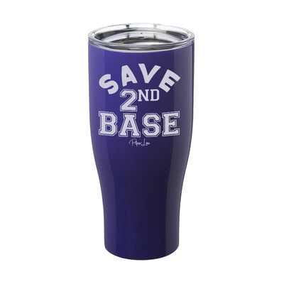 Breast Cancer Save Second Base Laser Etched Tumbler