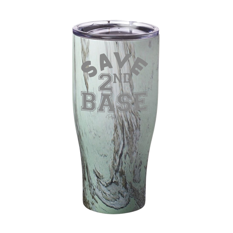 Breast Cancer Save Second Base Laser Etched Tumbler