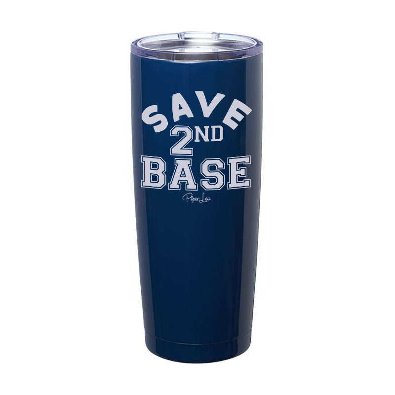 Breast Cancer Save Second Base Laser Etched Tumbler