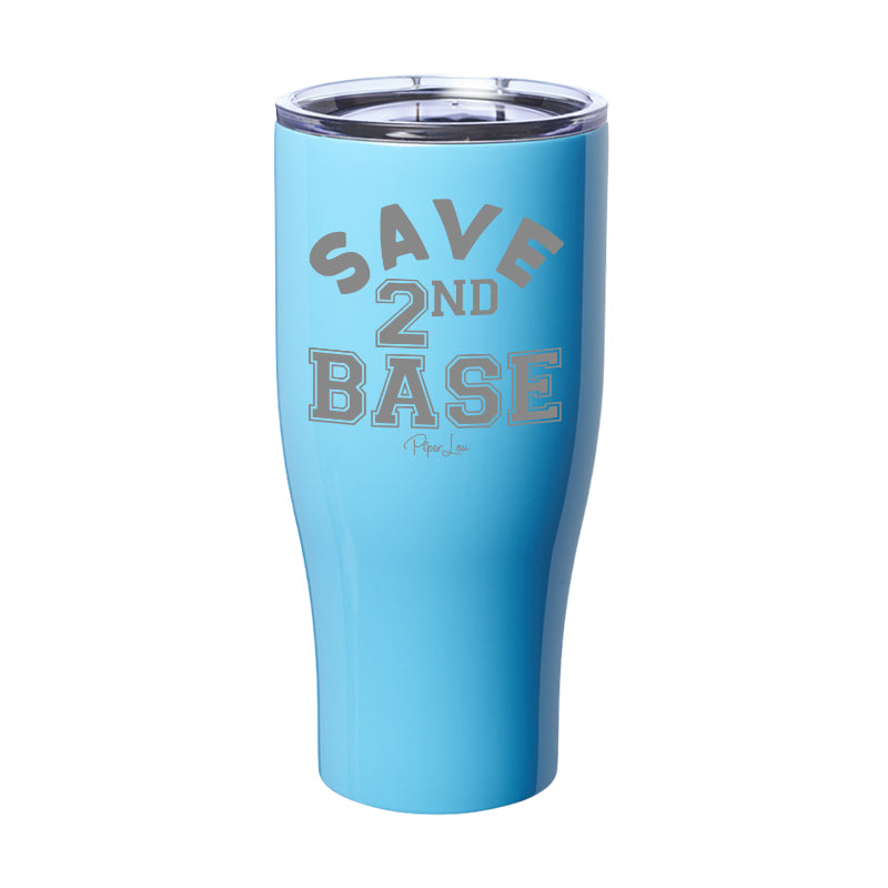 Breast Cancer Save Second Base Laser Etched Tumbler