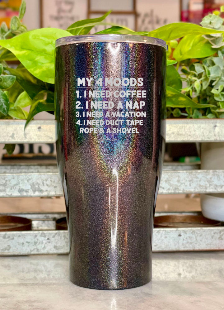 My 4 Moods Laser Etched Tumbler