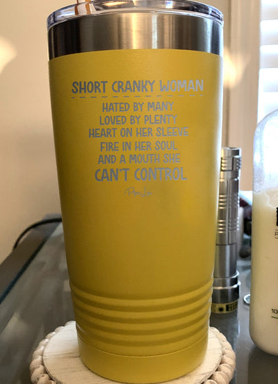 Short Cranky Woman Old School Tumbler