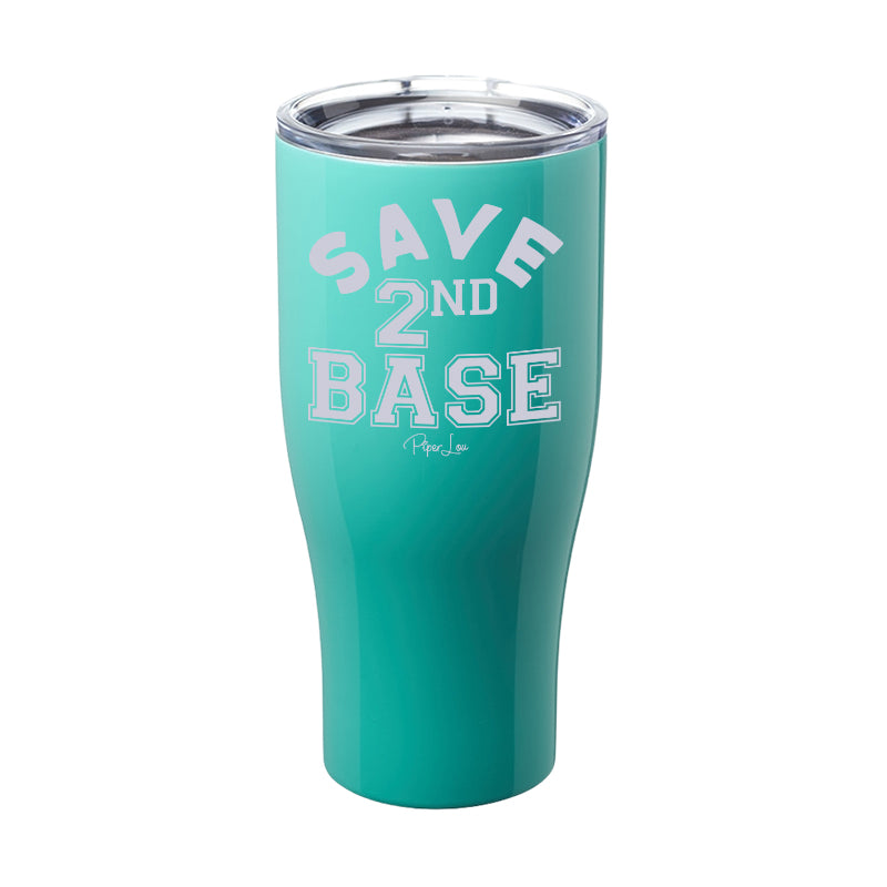 Breast Cancer Save Second Base Laser Etched Tumbler