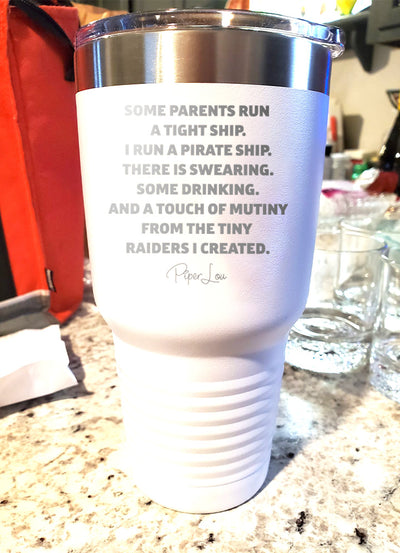 I Run A Pirate Ship Laser Etched Tumbler