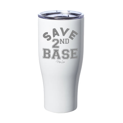 Breast Cancer Save Second Base Laser Etched Tumbler