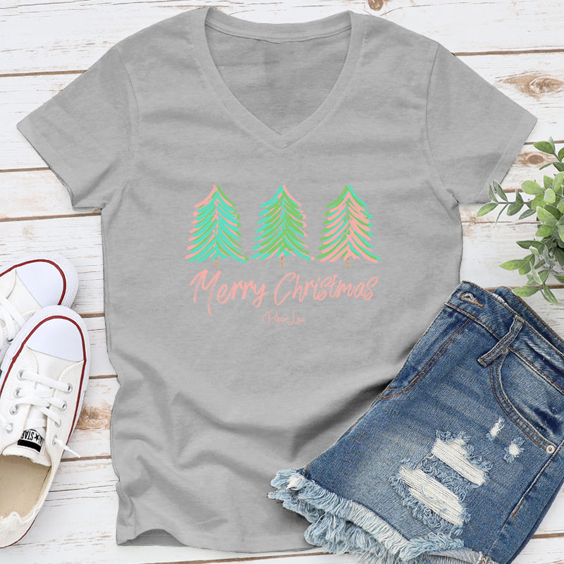 Merry Christmas Pastel Trees