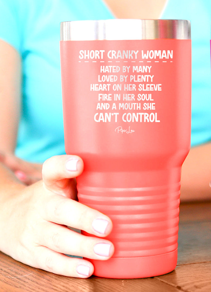 Short Cranky Woman Old School Tumbler