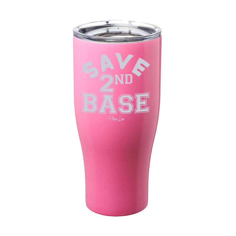 Breast Cancer Save Second Base Laser Etched Tumbler