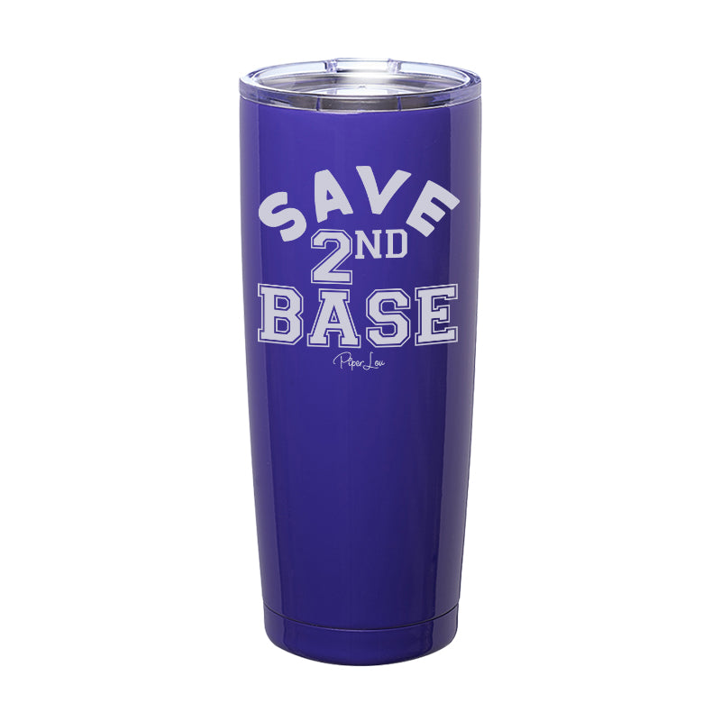 Breast Cancer Save Second Base Laser Etched Tumbler